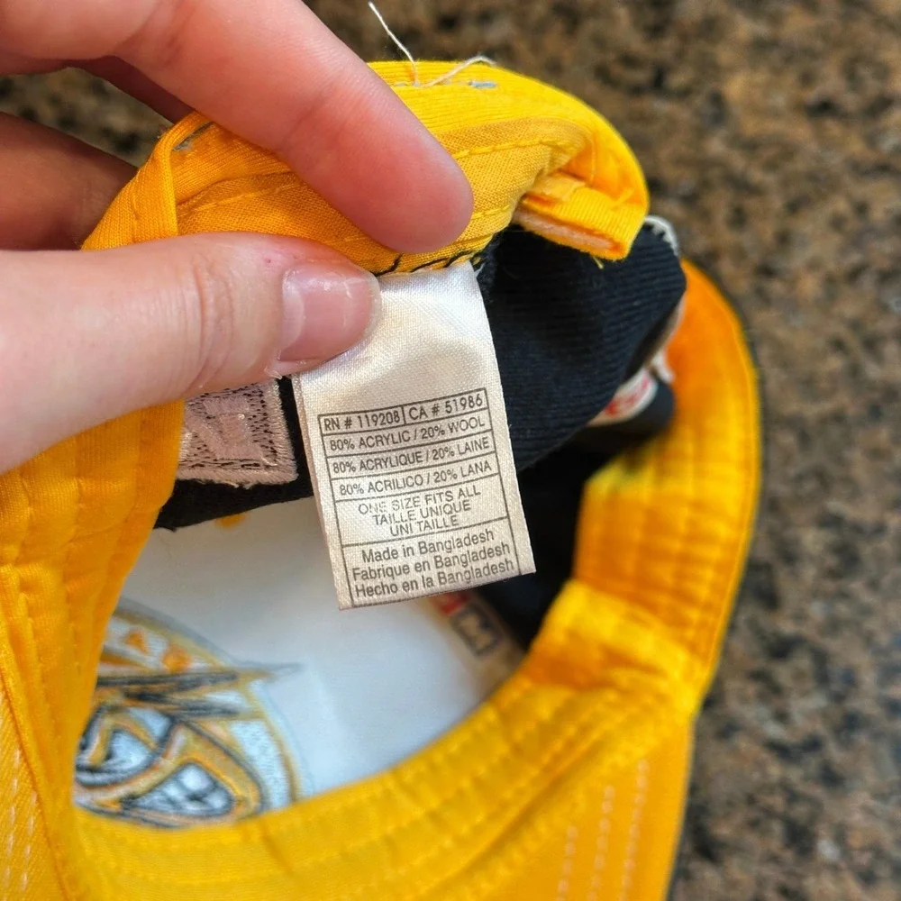 Sarnia Sting CCM‎ Pro Ice Hat Strapback Cap OHL Hockey Yellow Black White